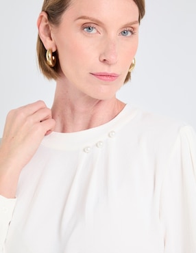 Blusa túnica Damaia Atelier manga larga para mujer