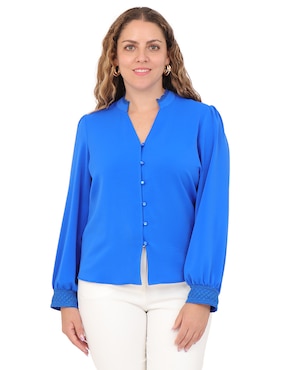 Blusa Duplan Petite manga larga para mujer