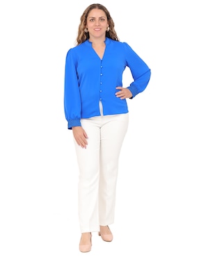 Blusa Duplan Petite manga larga para mujer