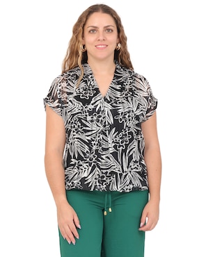 Blusa Duplan Petite manga corta para mujer