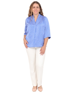 Blusa Duplan Petite manga 3/4 para mujer