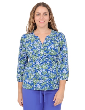 Blusa Duplan Petite manga 3/4 para mujer