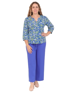 Blusa Duplan Petite manga 3/4 para mujer