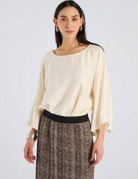 Blusa Lorenza Blau manga larga para mujer