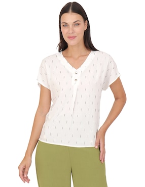 Blusa Duplan manga corta para mujer