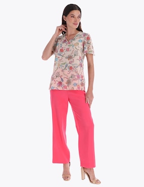 Blusa Charme manga corta para mujer