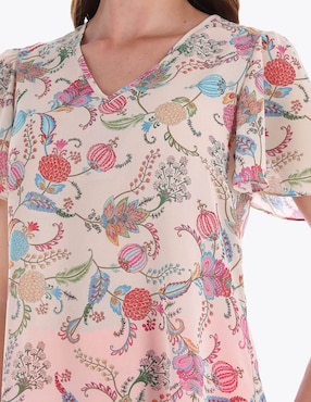 Blusa Charme manga corta para mujer