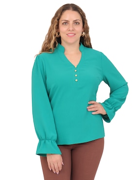 Blusa Duplan Petite manga larga para mujer