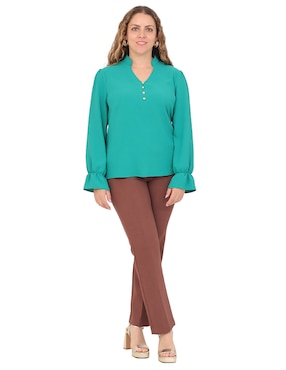 Blusa Duplan Petite manga larga para mujer