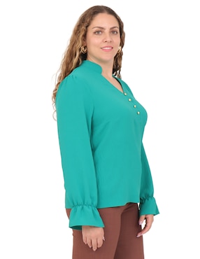Blusa Duplan Petite manga larga para mujer