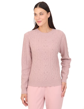 Suéter Duplan cuello redondo para mujer