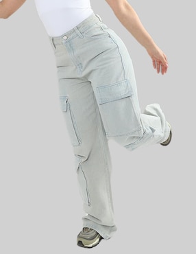 Jeans cargo amplio American College Usa para mujer