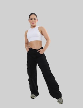 Jeans cargo relajado American College Usa para mujer