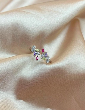 Anillo Yoiko Flora P 925 de plata zirconia