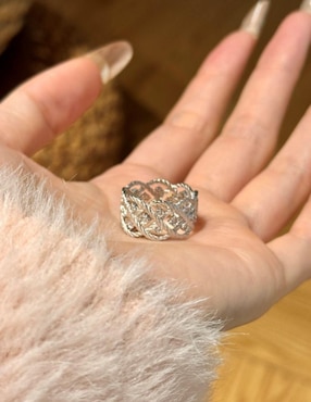 Anillo Yoiko Trama P 925 de plata zirconia