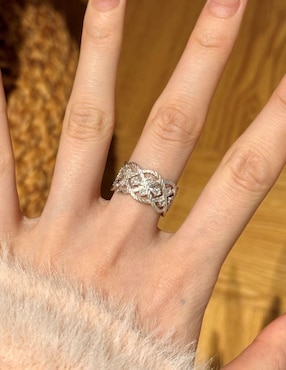 Anillo Yoiko Trama P 925 de plata zirconia