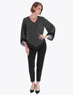 Blusa túnica Charme manga 3/4 para mujer