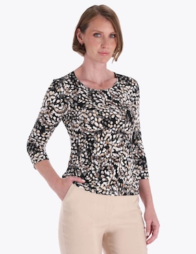 Blusa Charme manga 3/4 para mujer