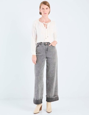 Blusa túnica Damaia Atelier manga larga para mujer