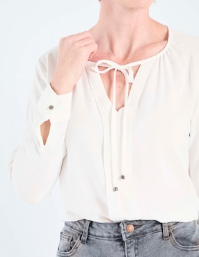 Blusa túnica Damaia Atelier manga larga para mujer