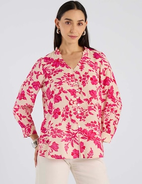 Blusa Lorenza Blau manga larga para mujer