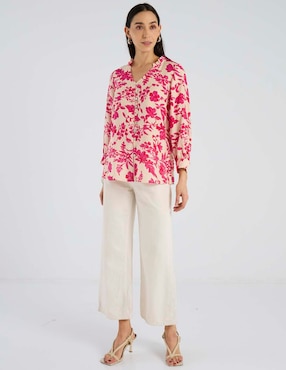 Blusa Lorenza Blau manga larga para mujer