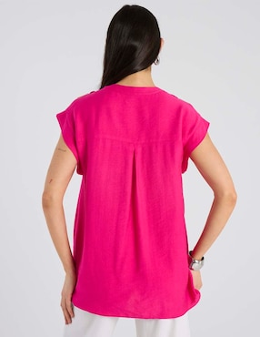 Blusa Lorenza Blau manga corta para mujer