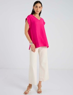 Blusa Lorenza Blau manga corta para mujer