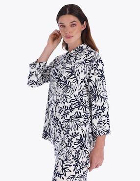 Blusa camisera Charme manga 3/4 para mujer