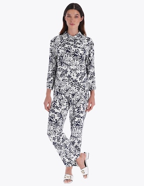 Blusa camisera Charme manga 3/4 para mujer