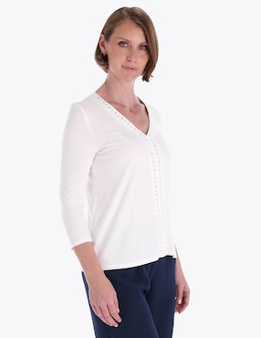 Blusa Charme manga 3/4 para mujer