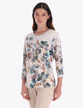 Blusa Charme manga 3/4 para mujer