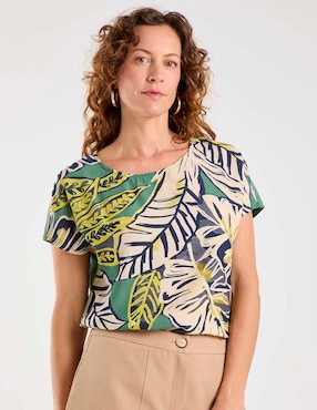Blusa Damaia Atelier manga corta para mujer