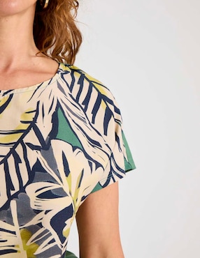 Blusa Damaia Atelier manga corta para mujer