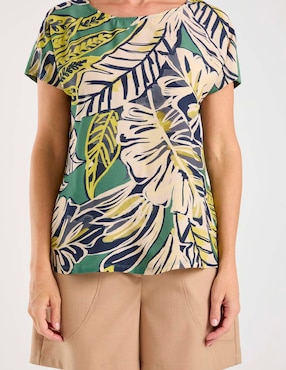 Blusa Damaia Atelier manga corta para mujer