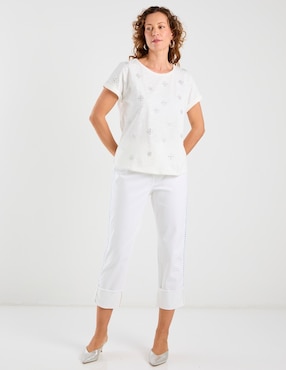 Blusa Damaia Atelier manga corta para mujer