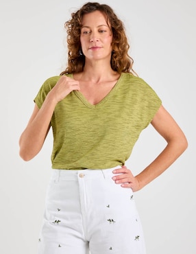 Blusa Damaia Atelier manga corta para mujer