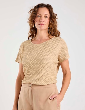 Blusa Damaia Atelier manga corta para mujer