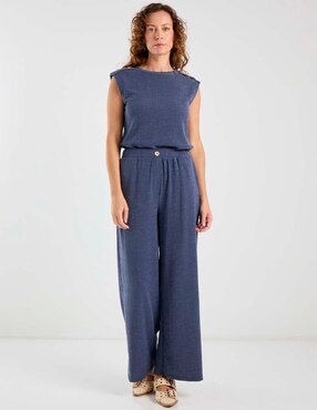 Pantalón relaxed damaia atelier amplio para mujer