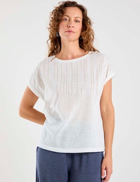 Blusa Damaia Atelier manga corta para mujer