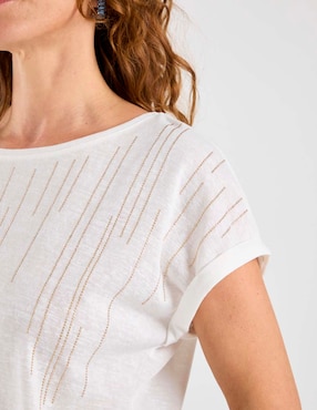 Blusa Damaia Atelier manga corta para mujer