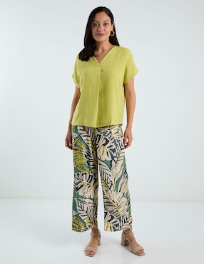 Blusa Damaia Atelier manga corta para mujer