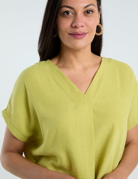Blusa Damaia Atelier manga corta para mujer