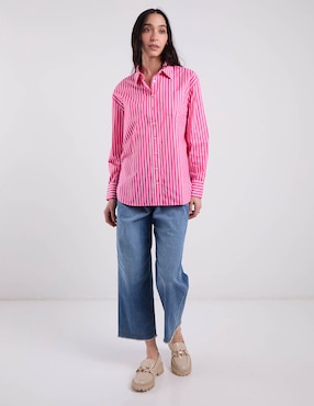 Blusa camisera Talbots manga larga para mujer