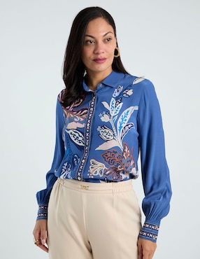 Blusa Talbots manga larga para mujer