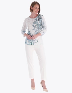 Blusa Charme manga 3/4 para mujer
