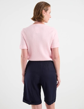 Playera manga corta Morango cuello cuadrado para mujer
