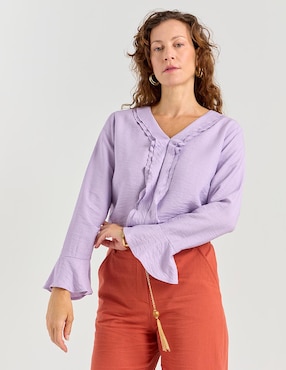 Blusa Damaia Atelier manga larga para mujer