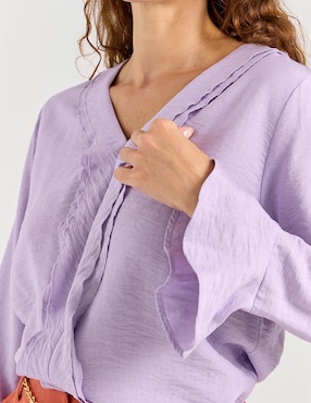Blusa Damaia Atelier manga larga para mujer