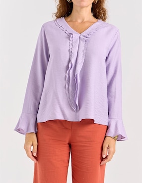 Blusa Damaia Atelier manga larga para mujer